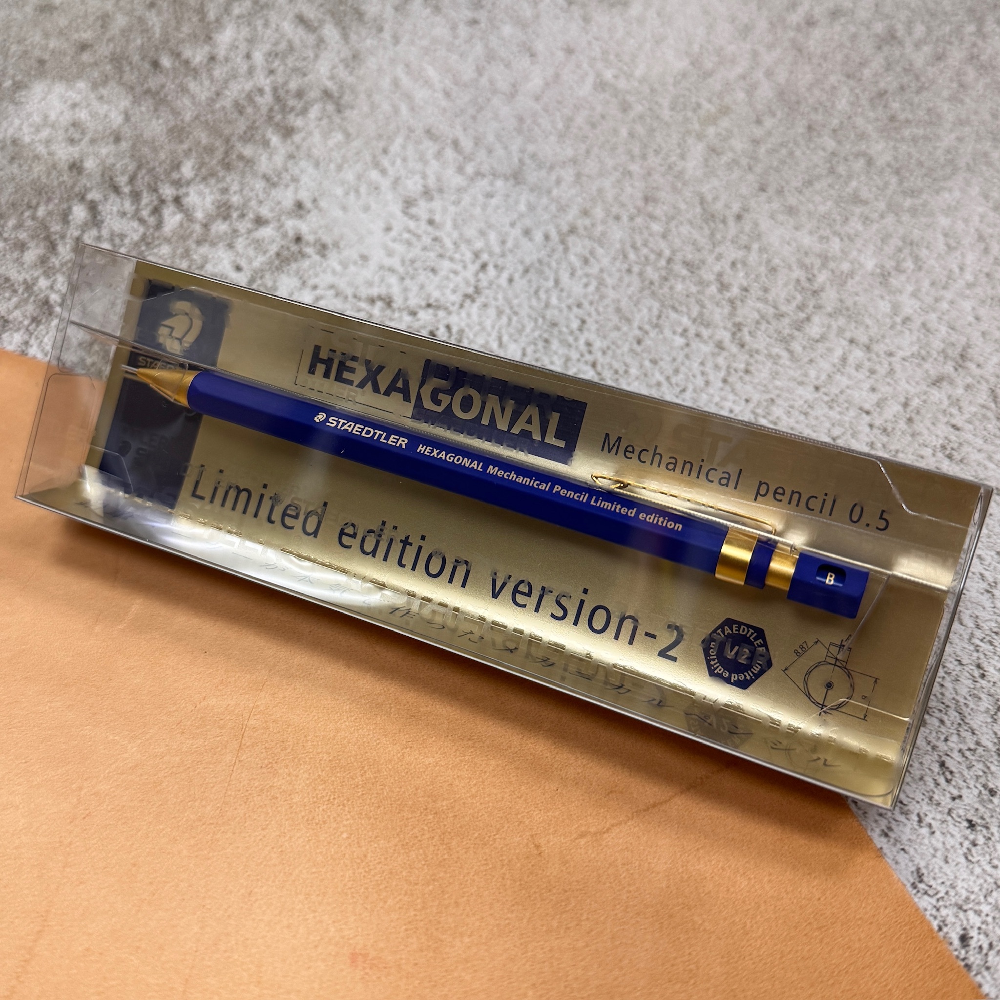 施德樓STAEDTLER｜MS92577 六角形自動鉛筆0.5  日本限定 藍金色