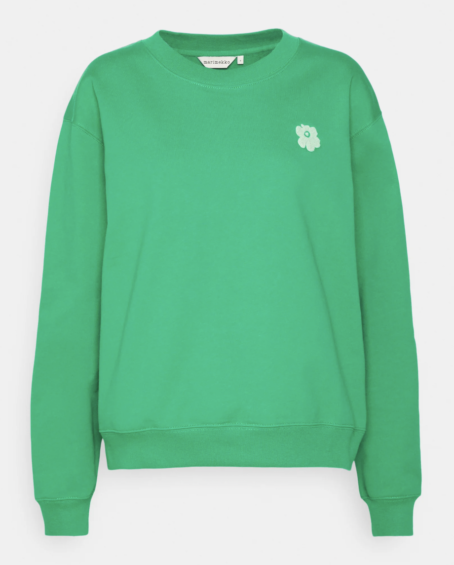 代購現貨 | KIOSKI LEIOT UNIKKO PLACEMENT - Sweatshirt - green 綠色圓領一朵小花sweatshirt