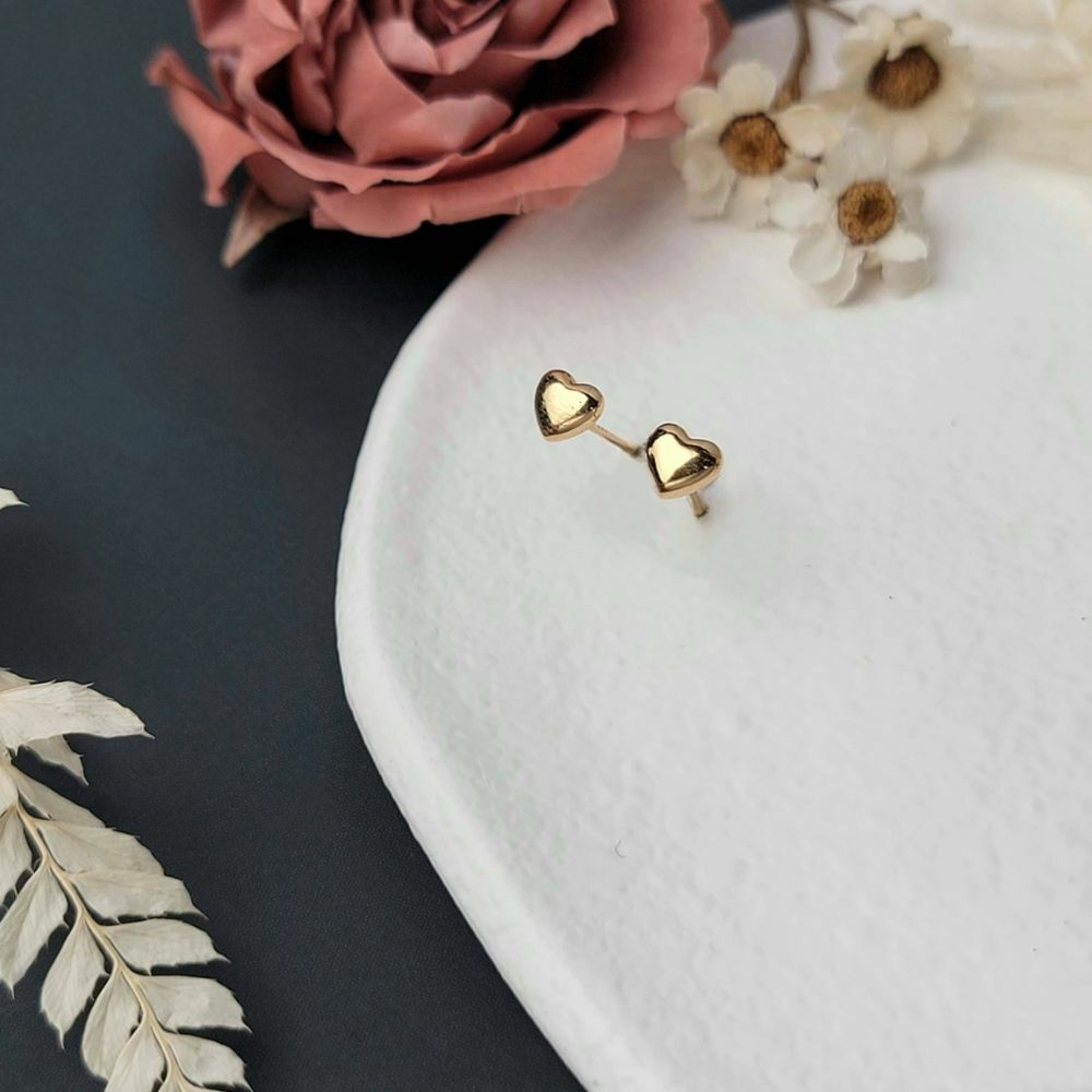 【me.luxe】K18愛心耳環3mm/4mm