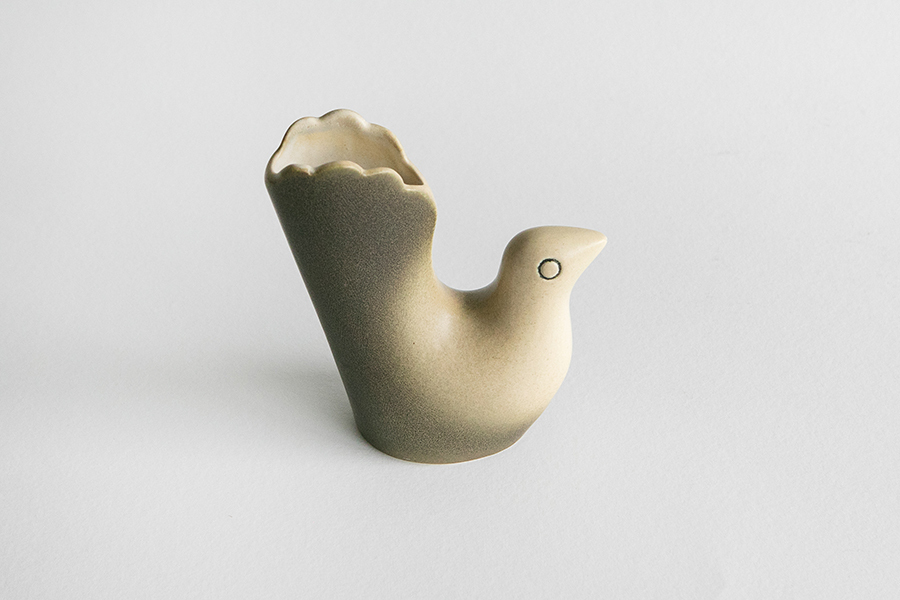 鹿兒島睦週邊-En Liten Van（小小的朋友）花器・Bird（鳥）灰