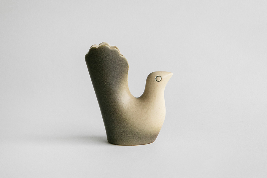 鹿兒島睦週邊-En Liten Van（小小的朋友）花器・Bird（鳥）灰
