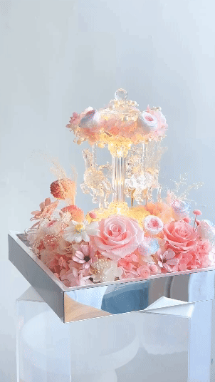 夢幻愛情 旋轉木馬 永生花 (僅剩一款)