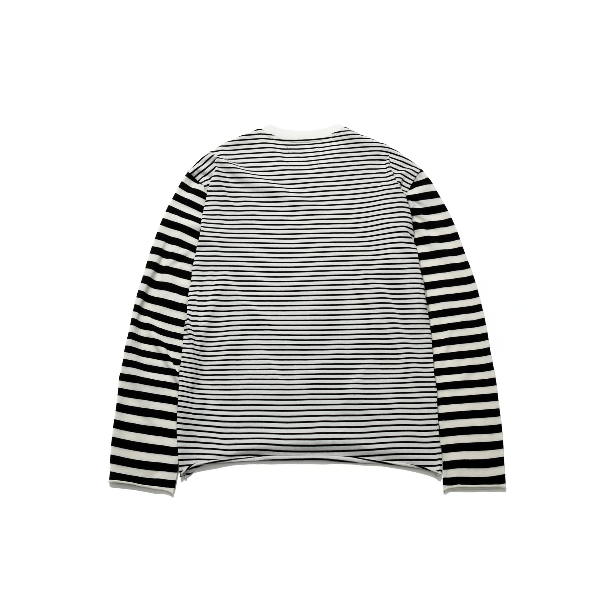 AES BLACK DOG STRIPE SPLICING LONG SLEEVE TEE