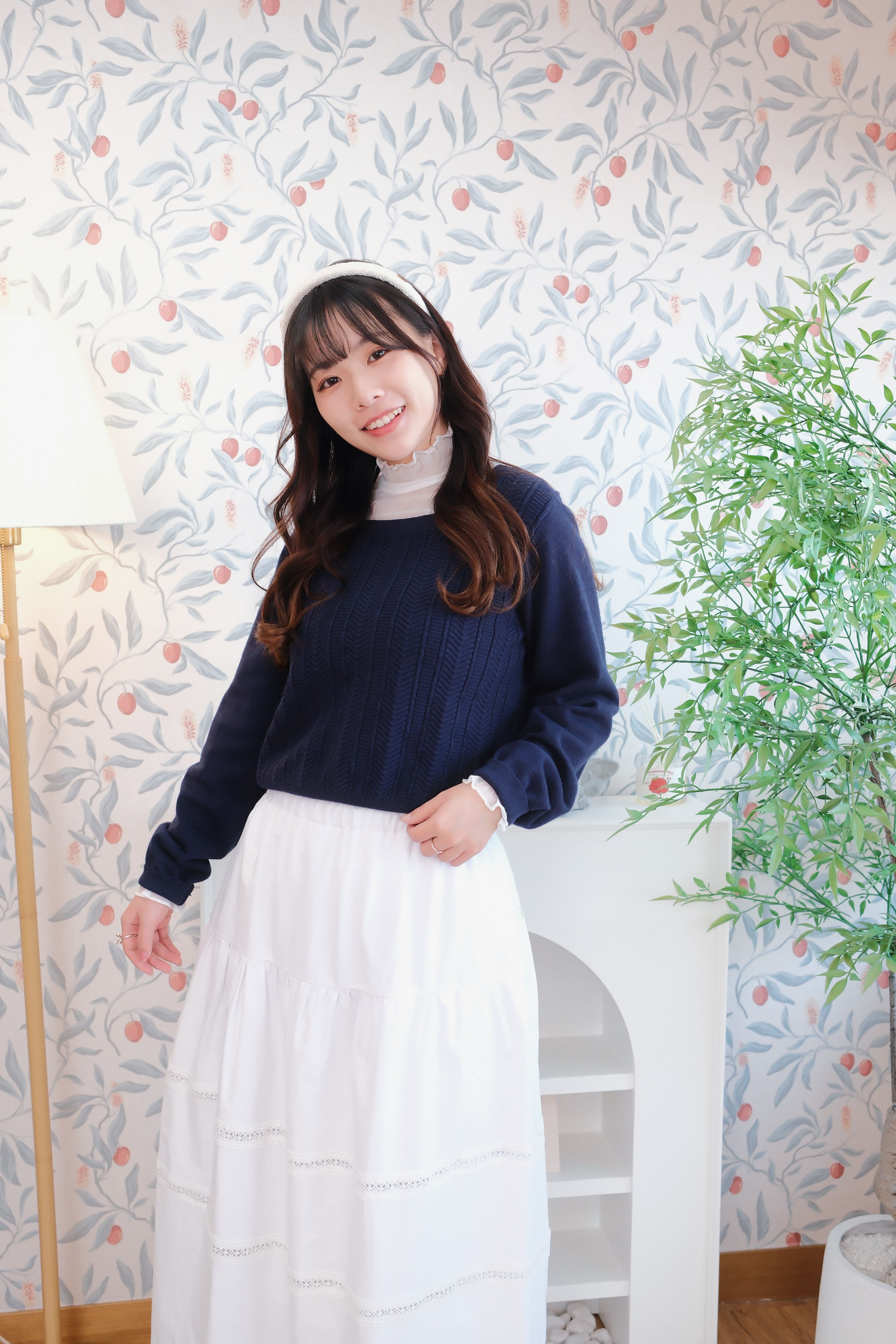 三色 / 柔軟方領麻花針織上衣 / Square Collar Twist Knitted Top