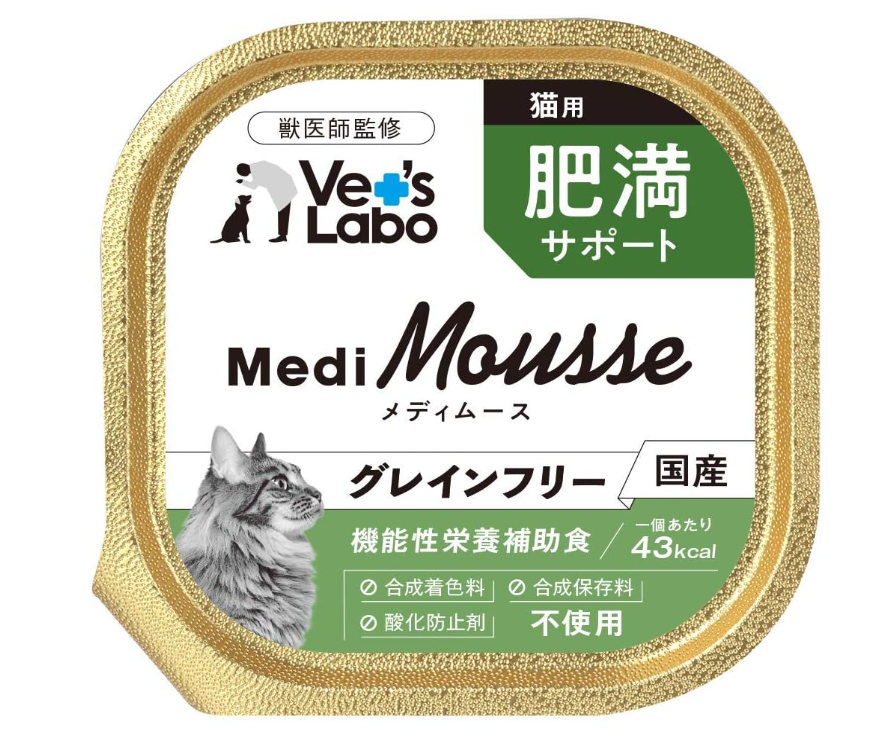 Vet's Labo - MediMousse 肥胖配方 功能性營養補充餐 (貓用) 95g*24罐