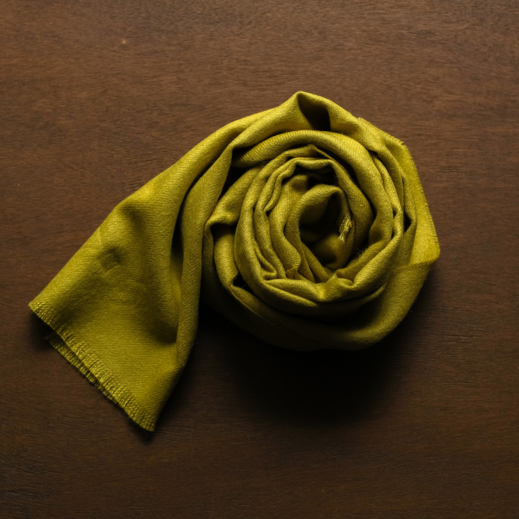 安地斯羊駝圍巾｜芥黃｜秘魯