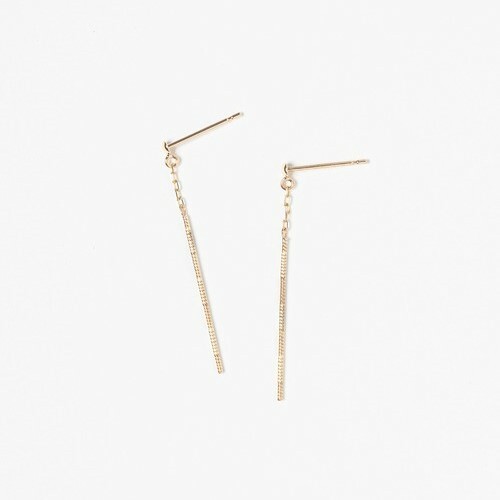 【me.luxe】K10閃亮１字耳環