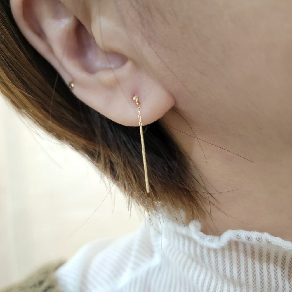 【me.luxe】K10閃亮１字耳環