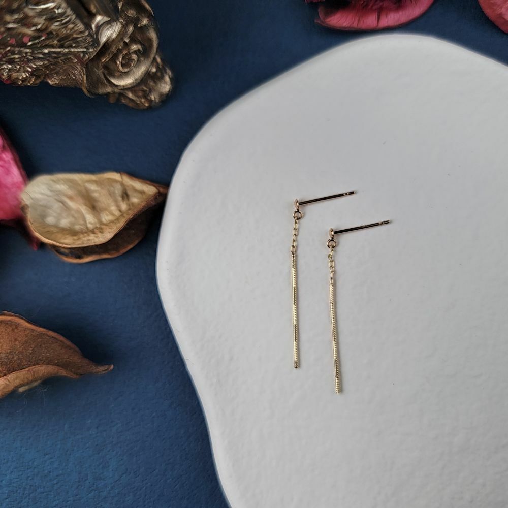 【me.luxe】K10閃亮１字耳環