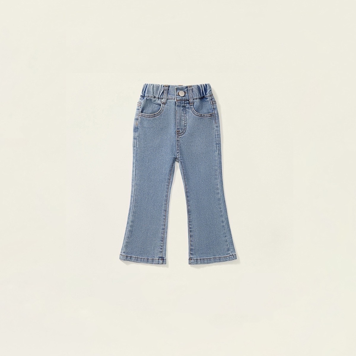 微喇叭修身牛仔褲