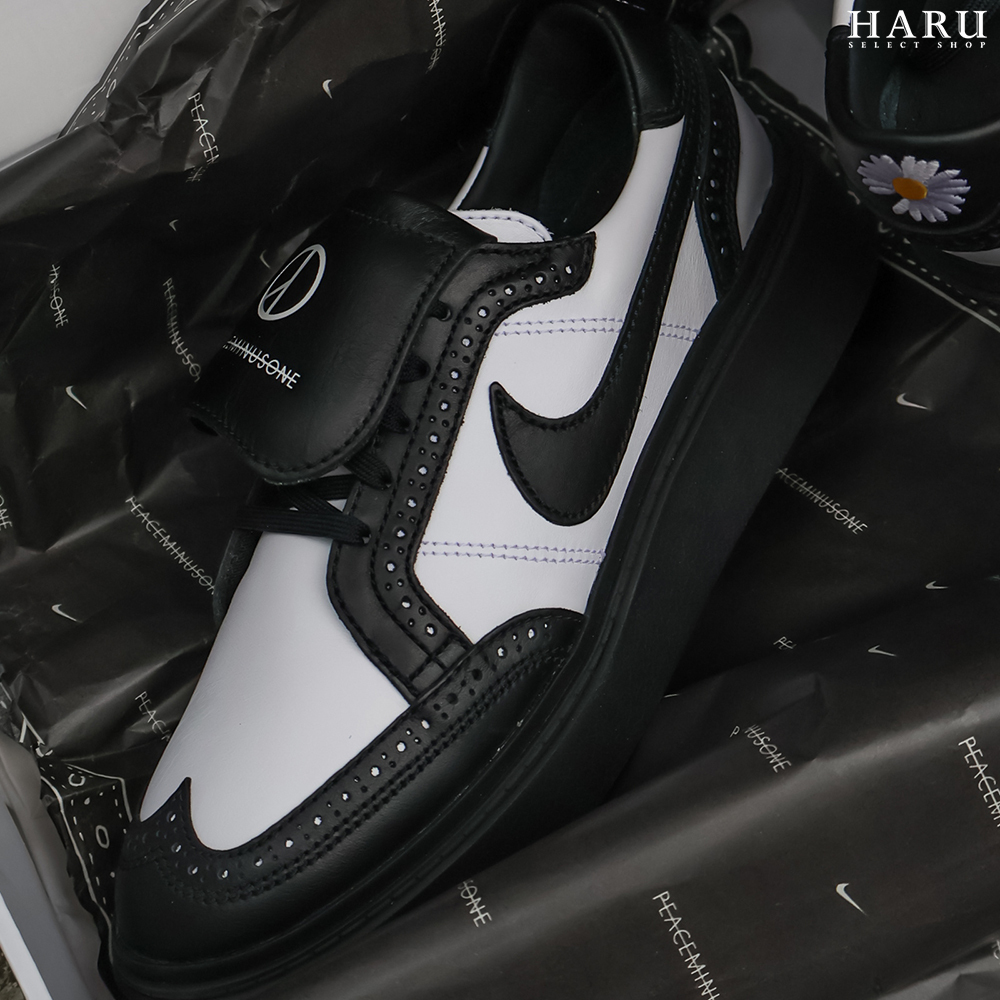 PEACEMINUSONE x Nike Kwondo 1 GD 雕花鞋 小雛菊 權志龍 黑白 熊貓 DH2482-101