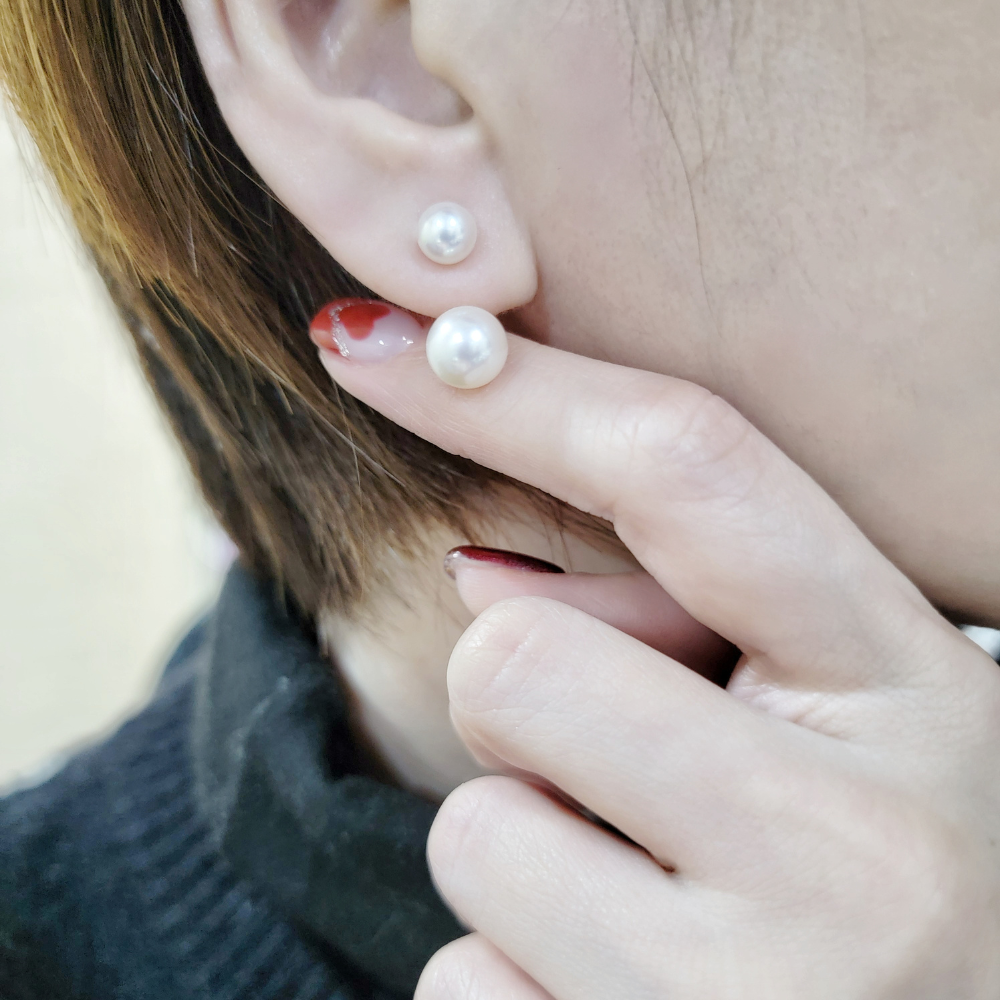 【me.luxe】K18雙層珍珠耳束耳環
