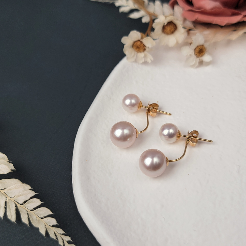 【me.luxe】K18雙層珍珠耳束耳環