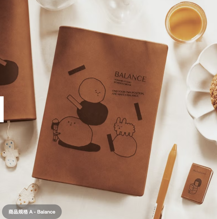 右手超人｜超淺色格子本｜大｜Balance