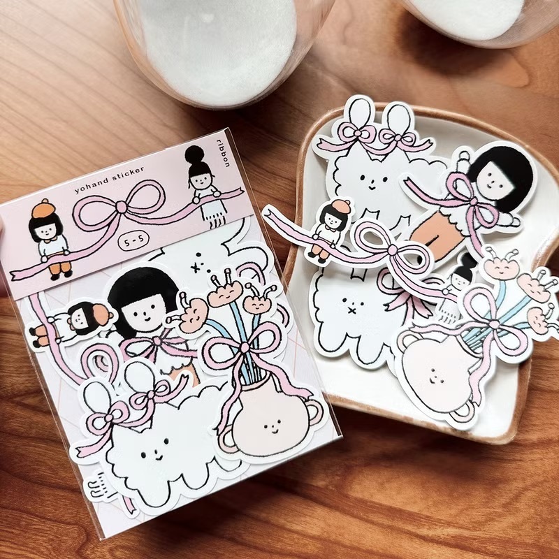 右手超人｜中貼紙｜5-5｜蝴蝶結