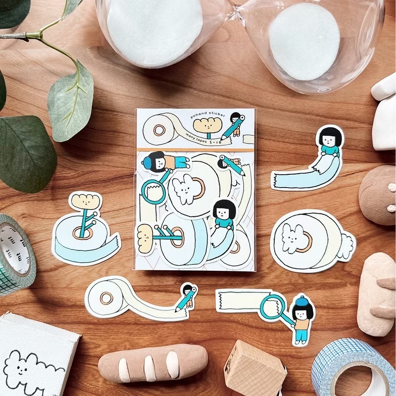 右手超人｜中貼紙｜5-10｜膠帶的想像