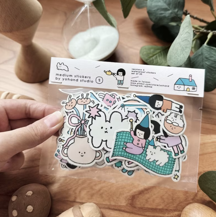 右手超人｜中貼紙｜5代全套｜共50張