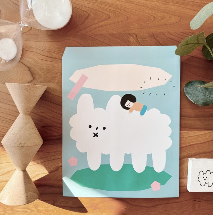 右手超人｜大包裝紙袋｜抱抱狗狗雲｜8入