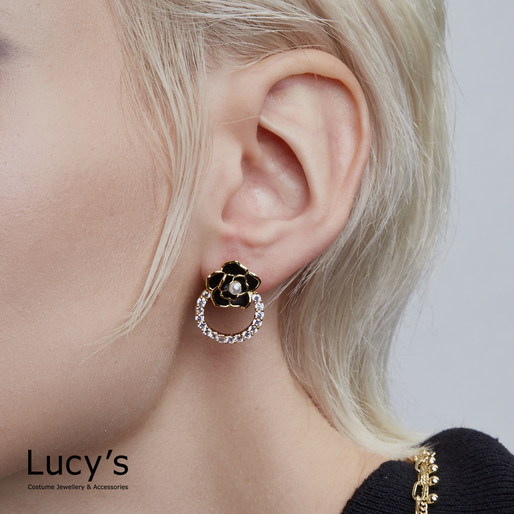 光映薔薇 耳環 (二色) (117095/117096)