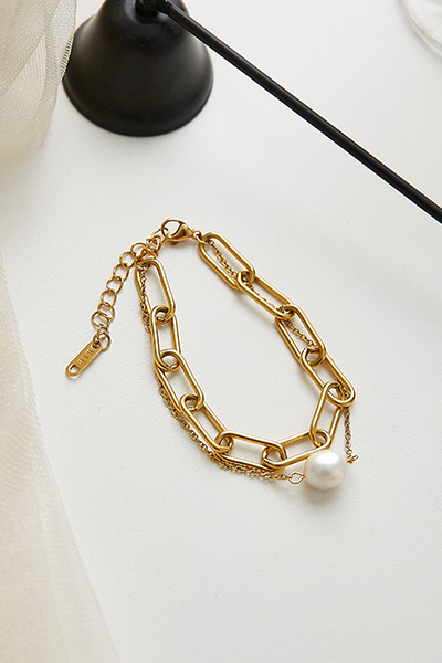 垂墜感珍珠雙層手鍊