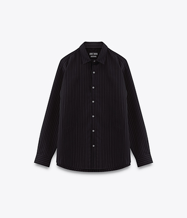 【期間限定】直條寬鬆抗皺彈力舒適襯衫