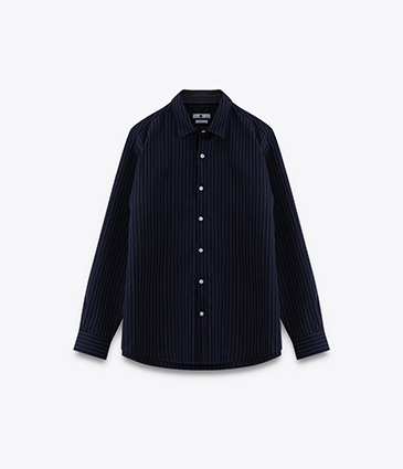 【期間限定】直條寬鬆抗皺彈力舒適襯衫
