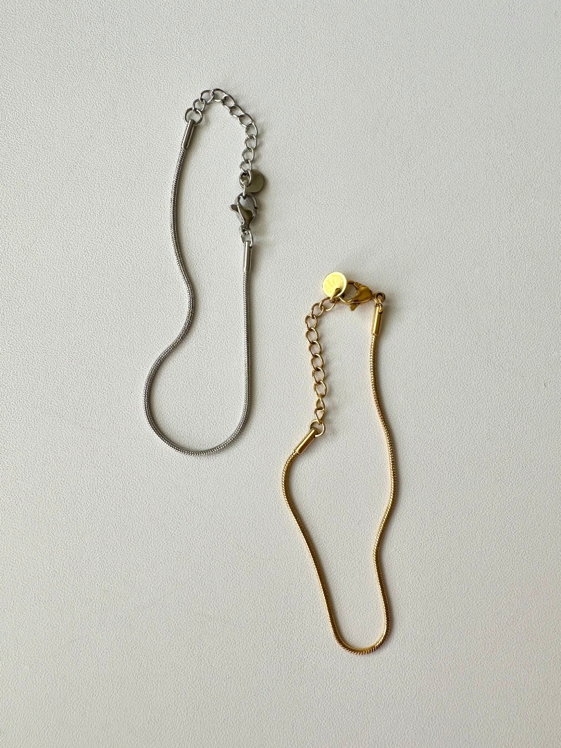 SS simple snake chain bracelet