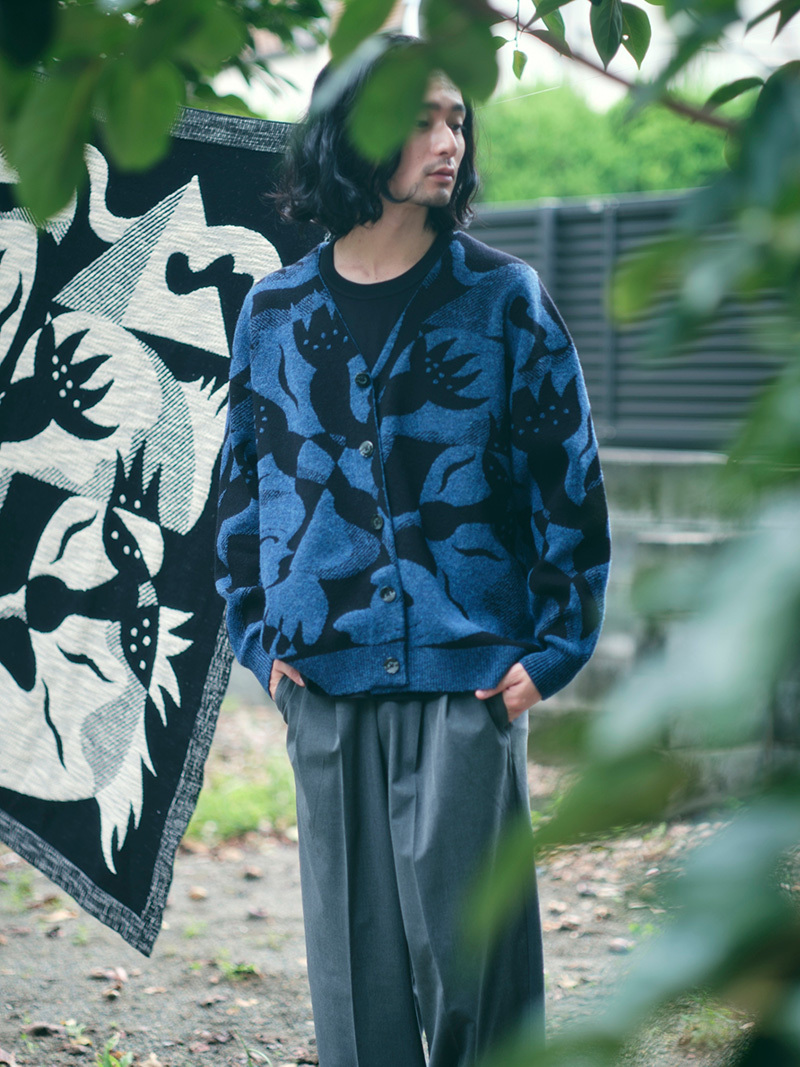 [YUSUKE NAGAOKA] NEZHA Cardigan Blue/Black