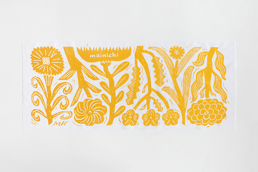 鹿兒島睦週邊 - 手拭巾・花・黃