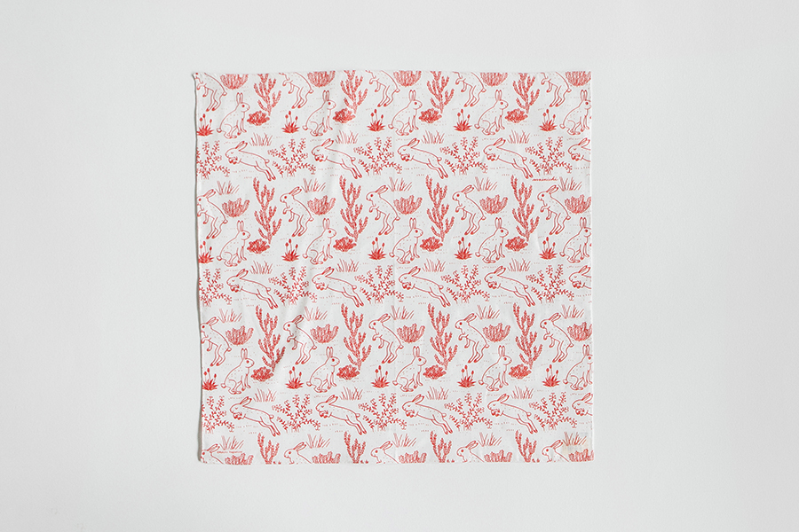 鹿兒島睦週邊-兔子的亞麻手帕