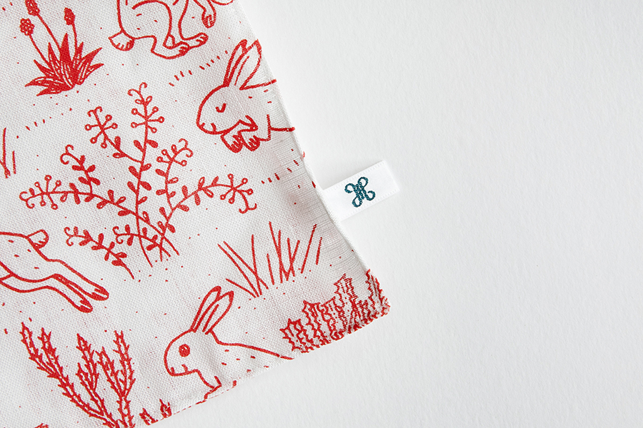 鹿兒島睦週邊-兔子的亞麻手帕