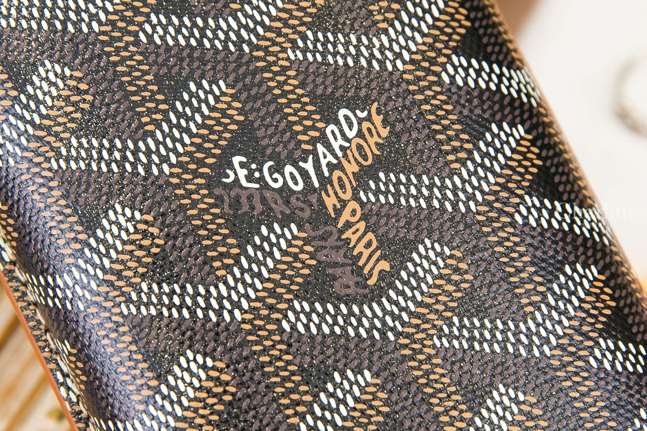 Goyard Churchill 3 Cigar Case 黑色拼咖啡色帆布小牛皮黃色內裡三入雪茄盒