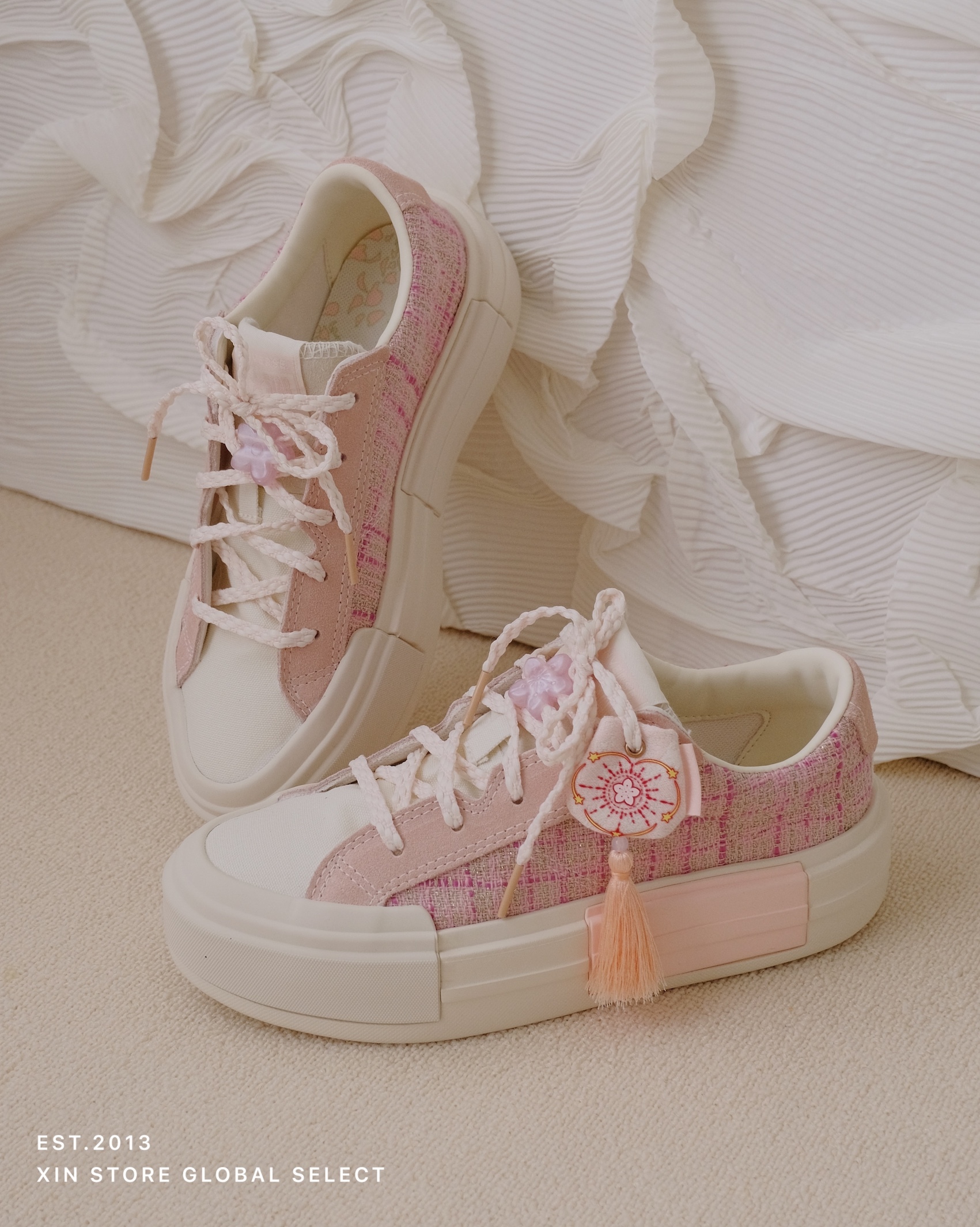 【現貨】Converse Ctas Cruise Ox UU鞋 低筒 輕量 厚底 襪套 小香風 桃花粉