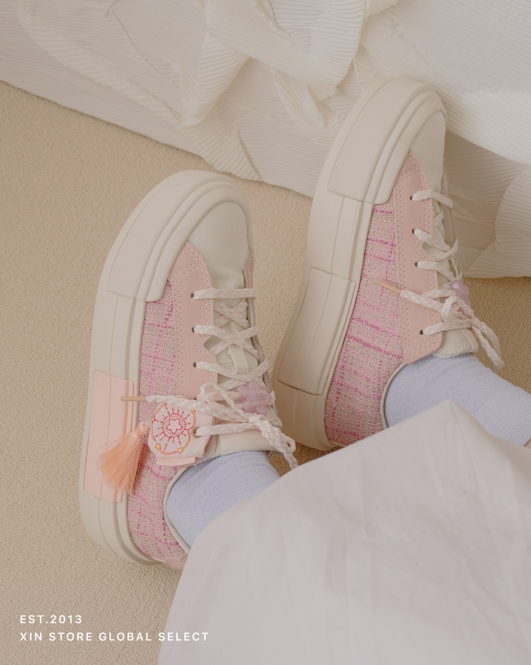 【現貨】Converse Ctas Cruise Ox UU鞋 低筒 輕量 厚底 襪套 小香風 桃花粉