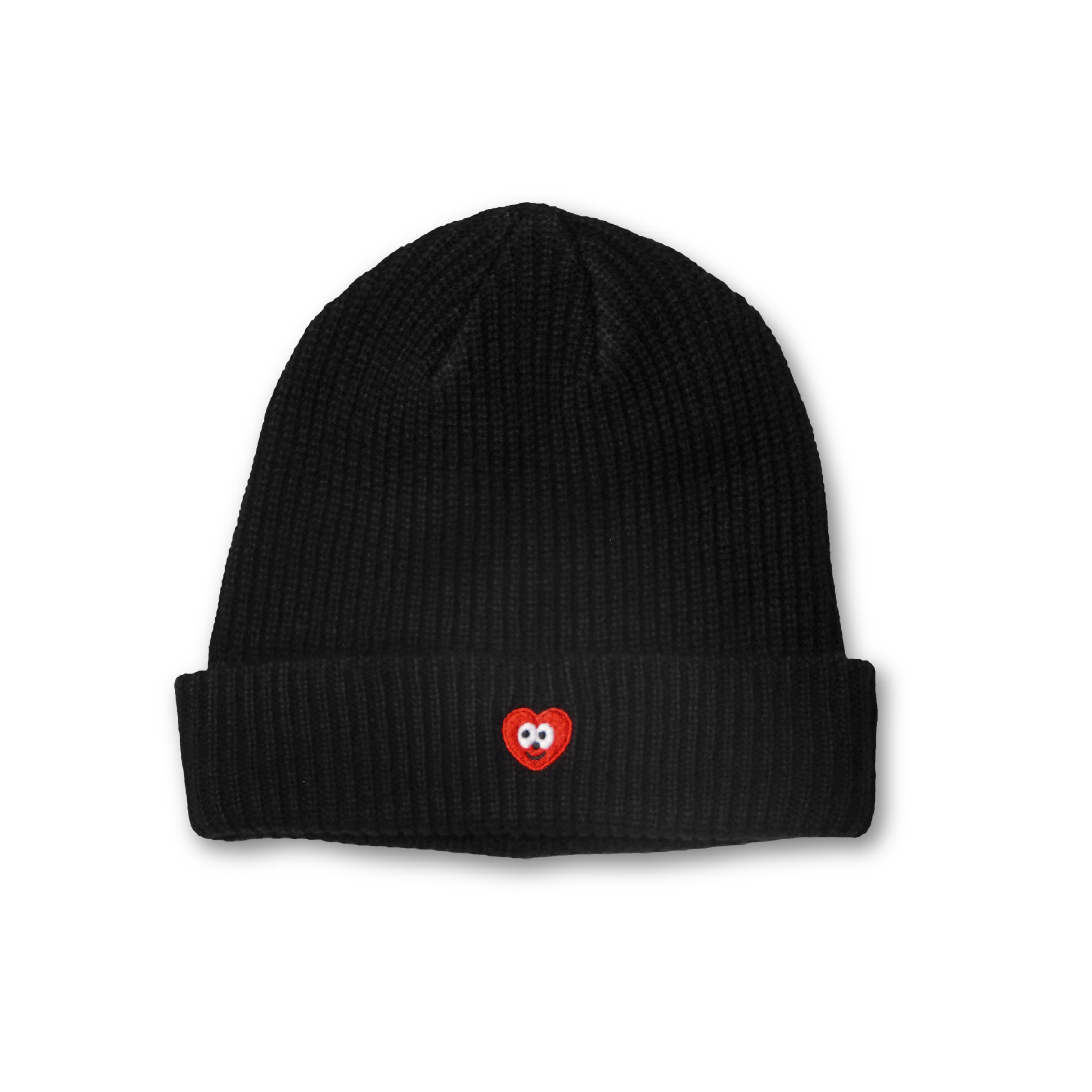 SLOOWDAY HEART BEANIE SYBN003 BLACK