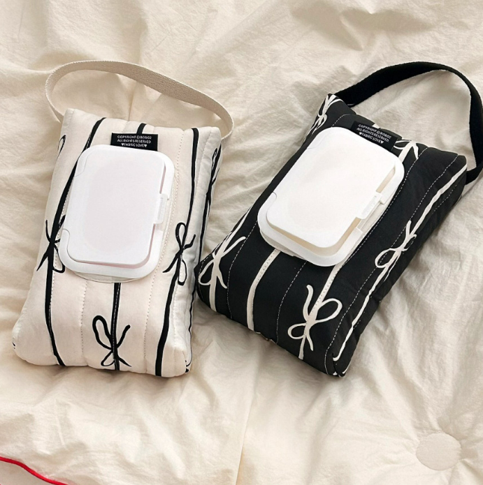 《5589》韓系簡約蝴蝶結濕紙巾面紙套