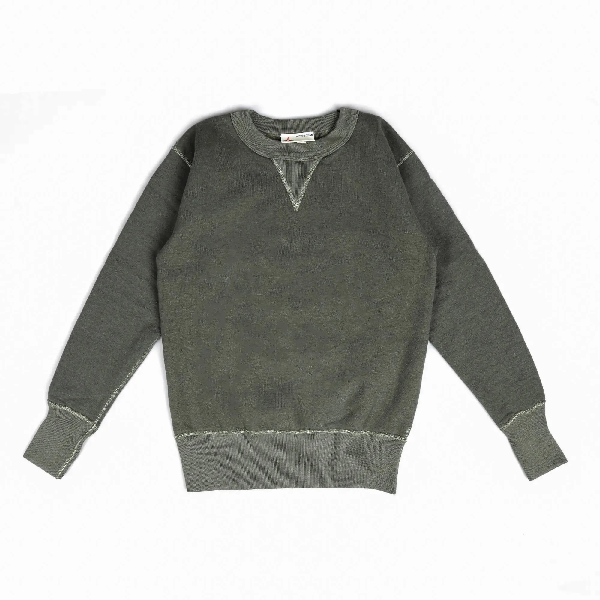 TWO MOONS - No.92022 V Gusset Set In Sleeve Sweatshirt (OLIVE)