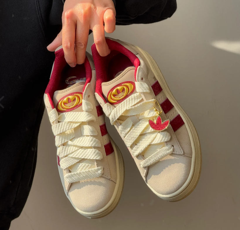 ADIDAS CAMPUS 00S 2025年 蛇年限定 燕麥紅 米色 米灰 奶茶色 奶油底 金標 蛇鱗 男女鞋 JR0093