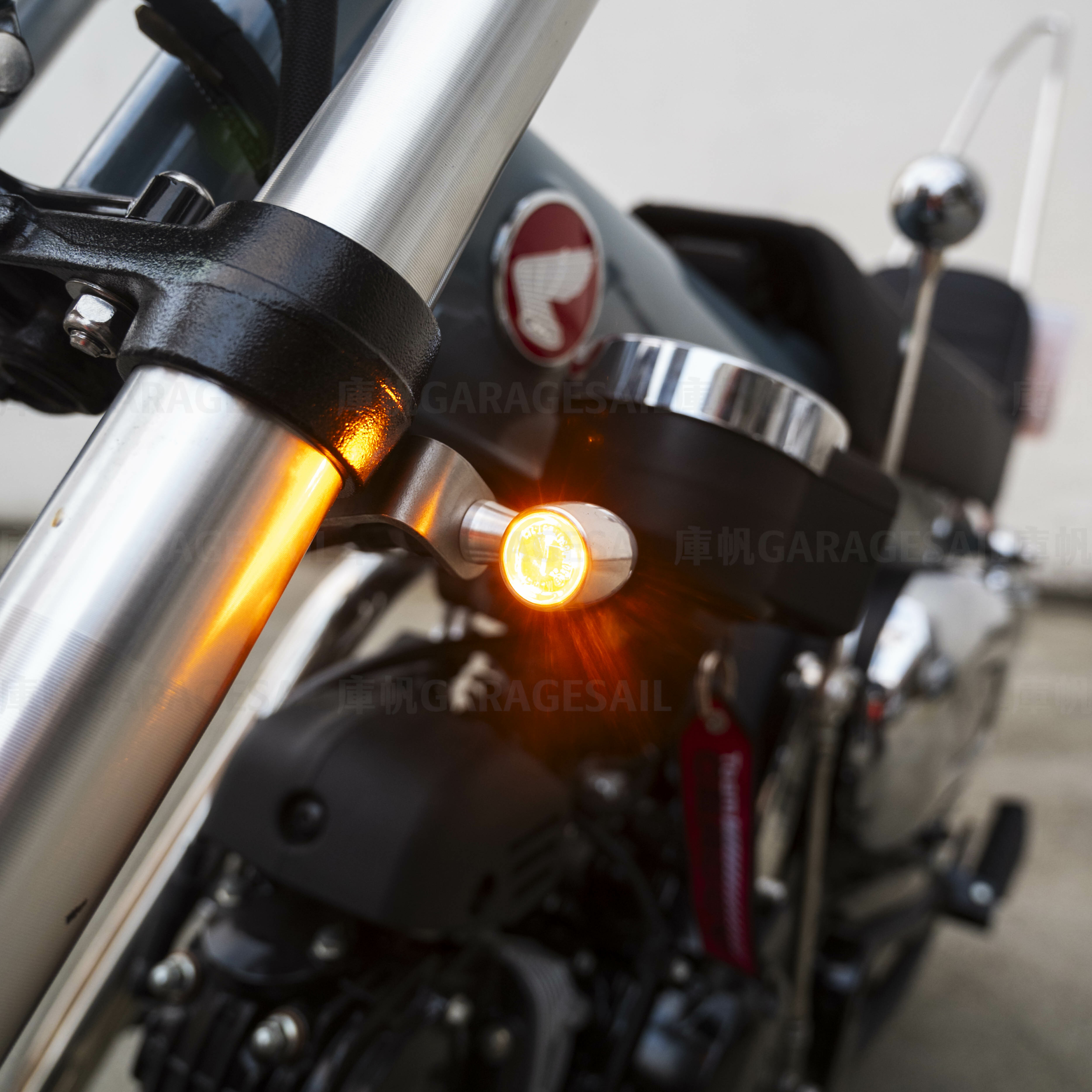 LED 微型 方向燈 尖子彈 拋光銀