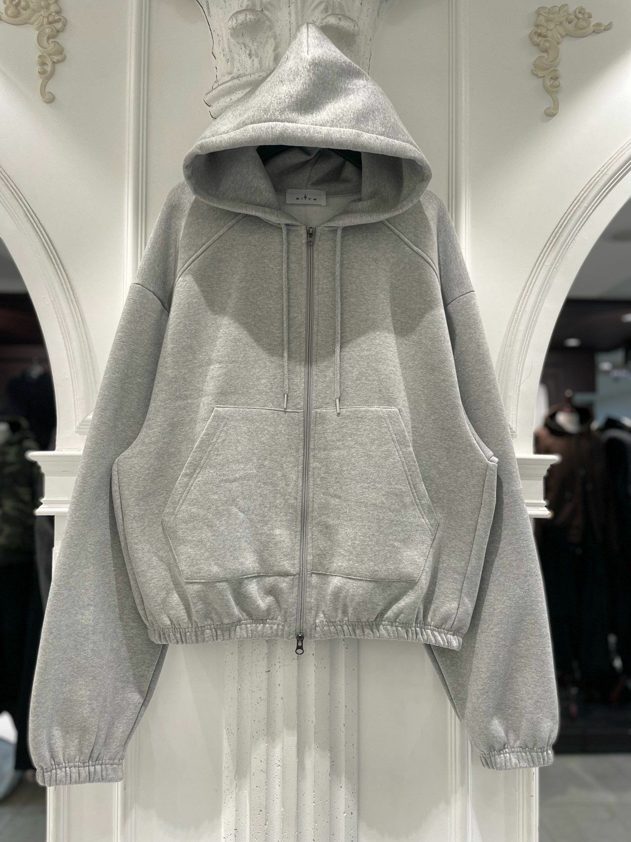 淨色連帽拉鍊外套(薄抓毛底) alife-028JK