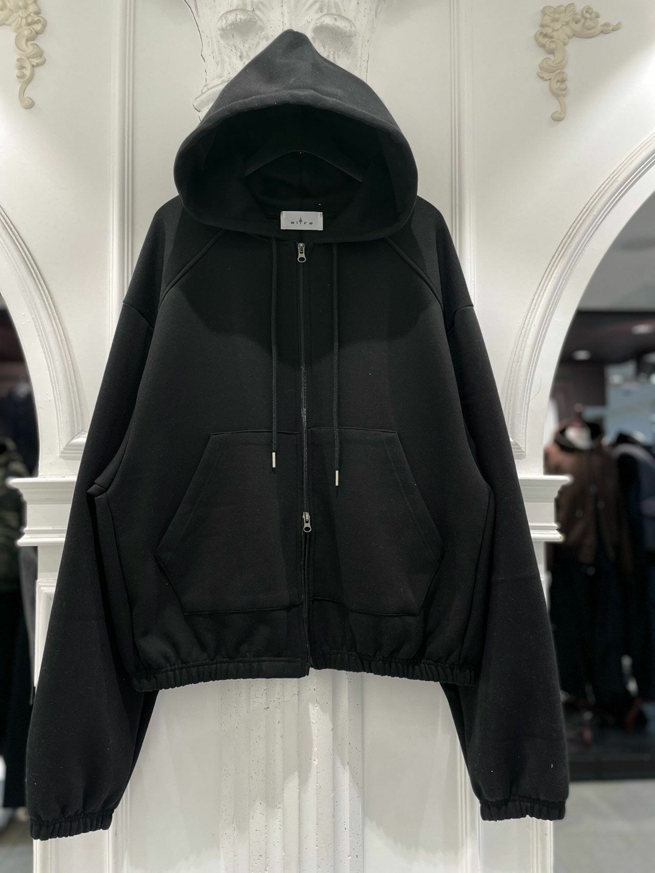 淨色連帽拉鍊外套(薄抓毛底) alife-028JK