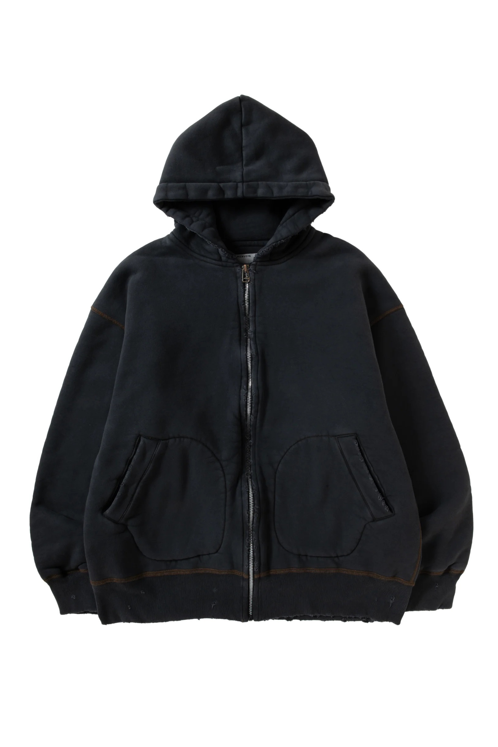 NEXUSVII. DAMAGED W-FACE HOODIE (2COL)