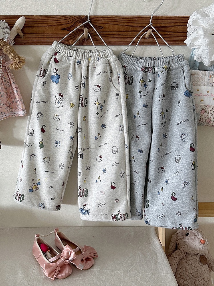 舒適滿版塗鴉運動褲