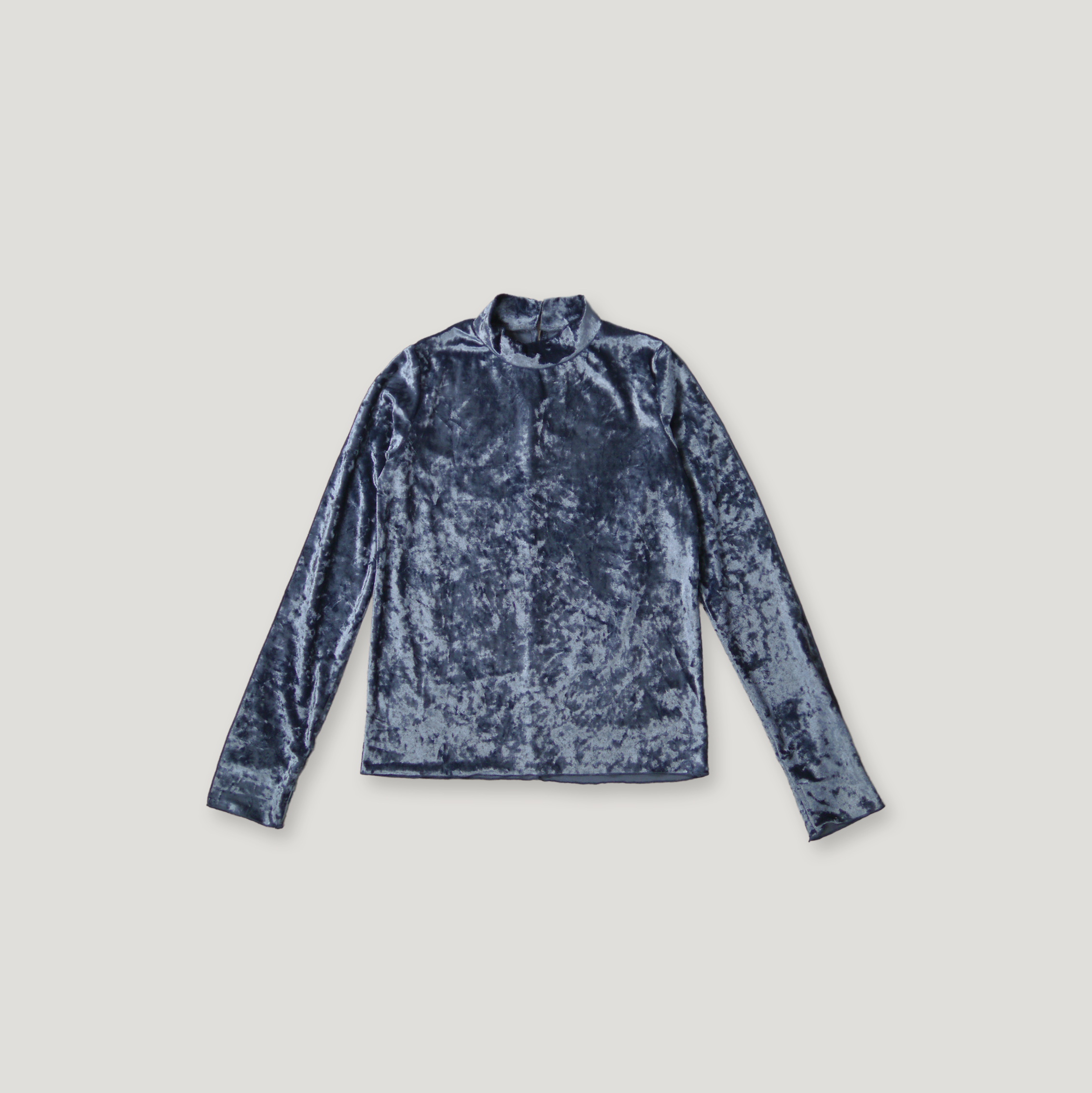 J.P.L. 微高領指孔鹽之花絲絨上衣 ╭ 3色 ╮