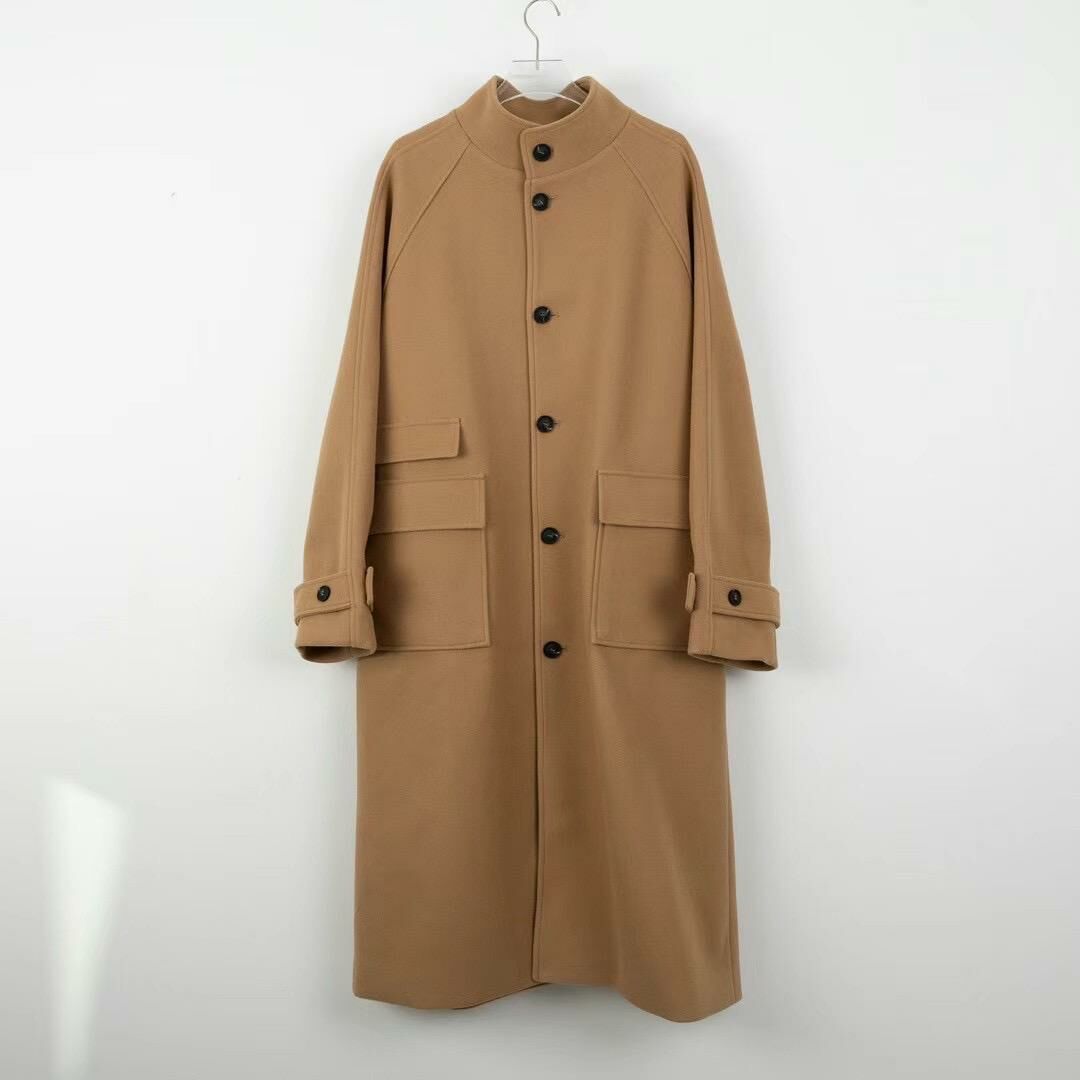 淨色企領開胸長褸 GARMENTS-021JK