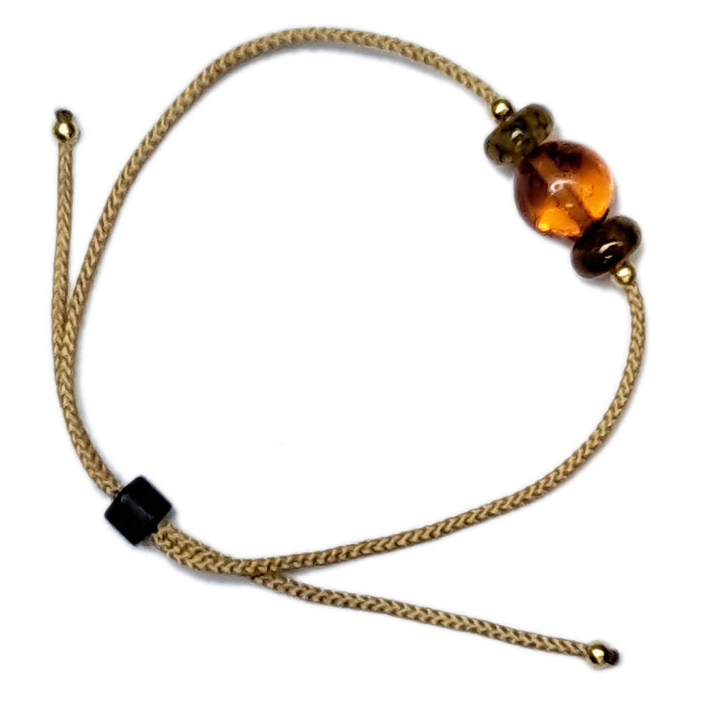 金絲琥珀&火供龍麟珠 中國結手鍊【十方】154279