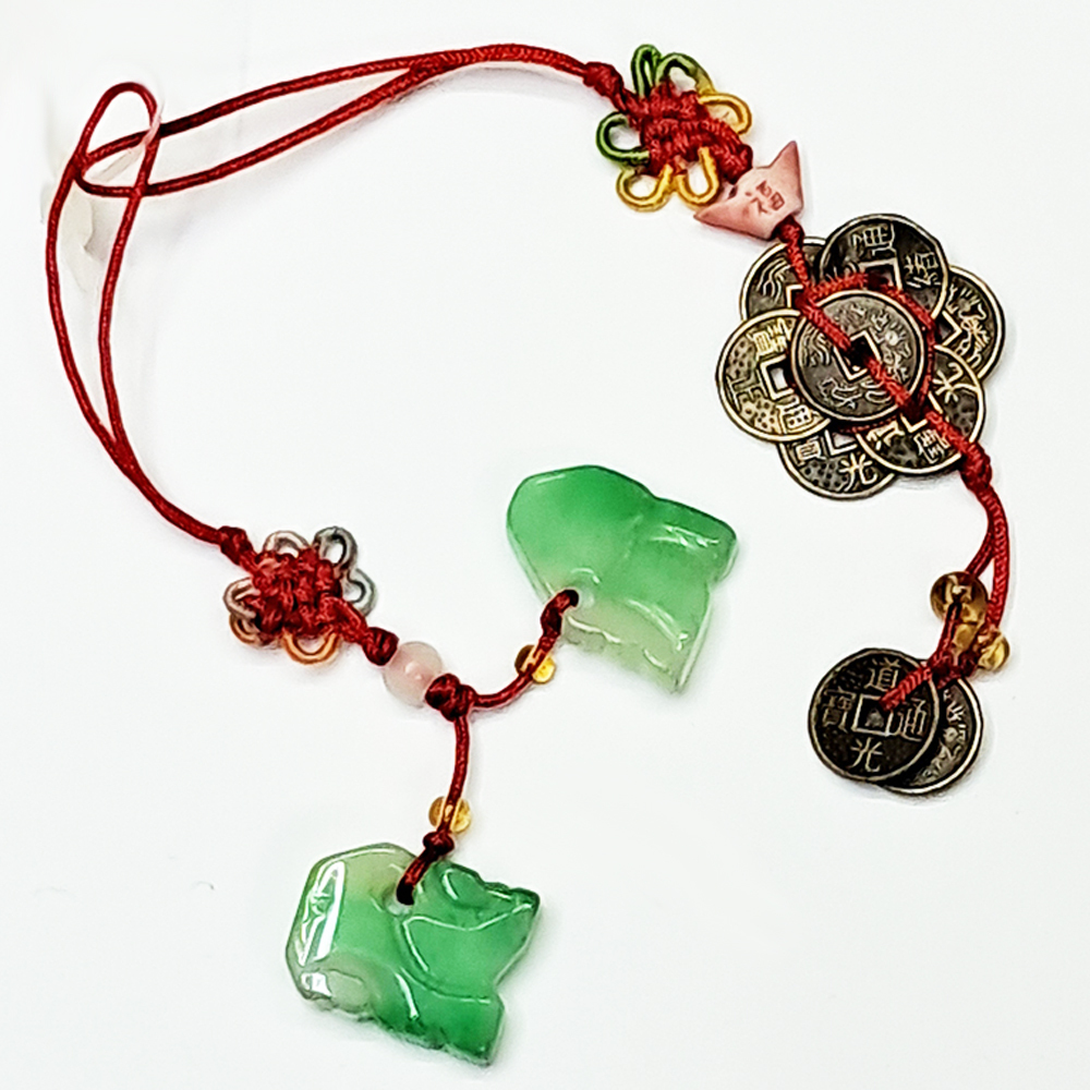 玉龍&五帝錢 雙掛飾【十方】154283