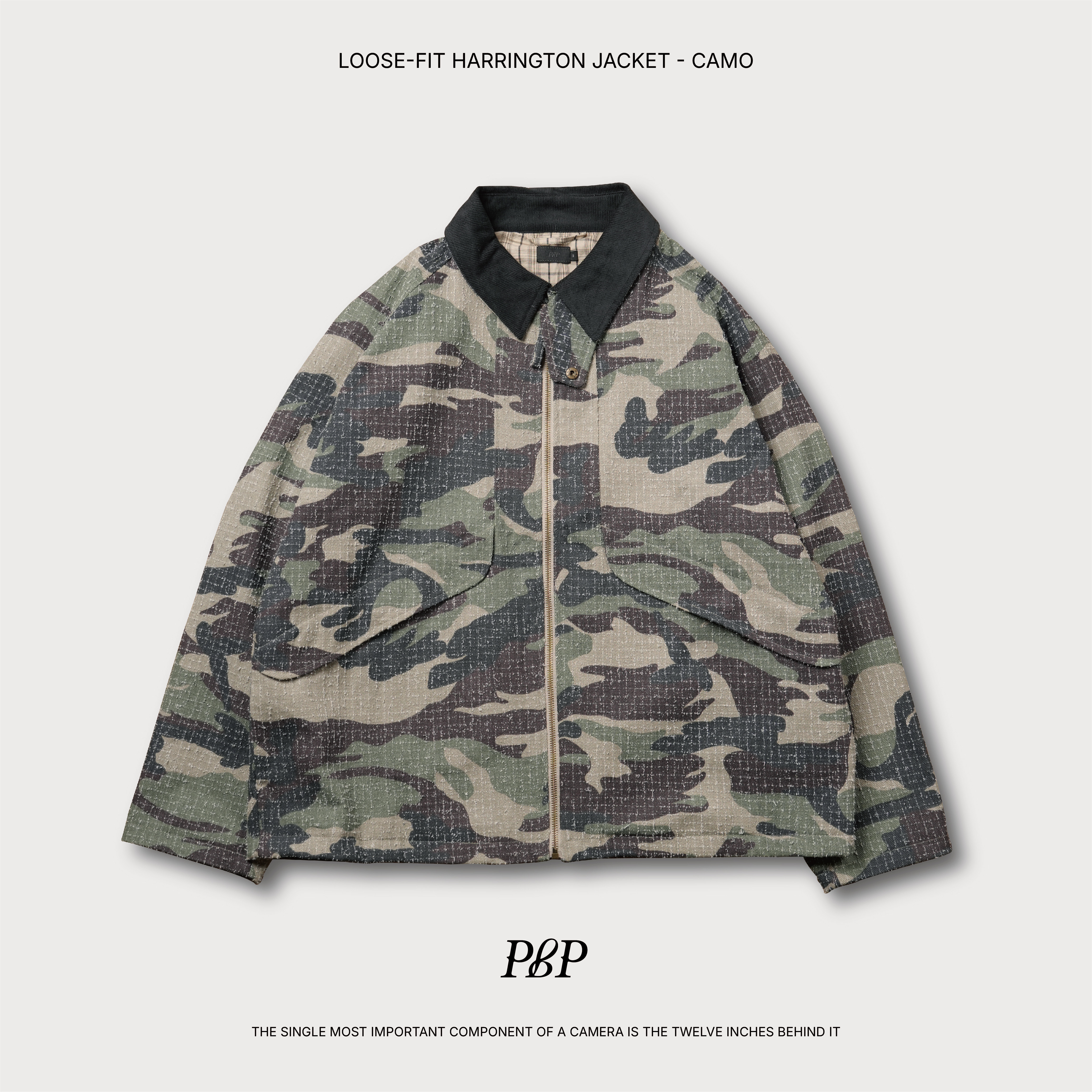 P.B.P Loose-Fit Harrington Jacket
