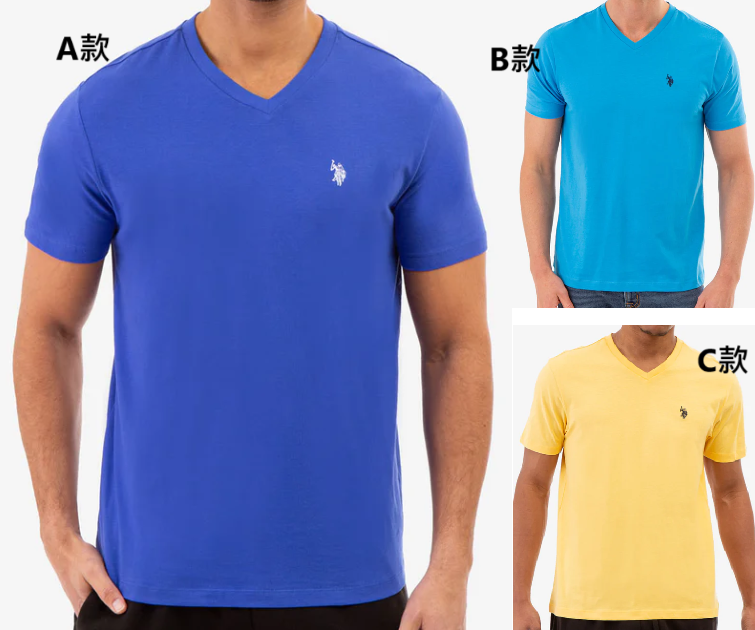 【預購】U.S. POLO ASSN G012351 男裝V領短袖TEE
