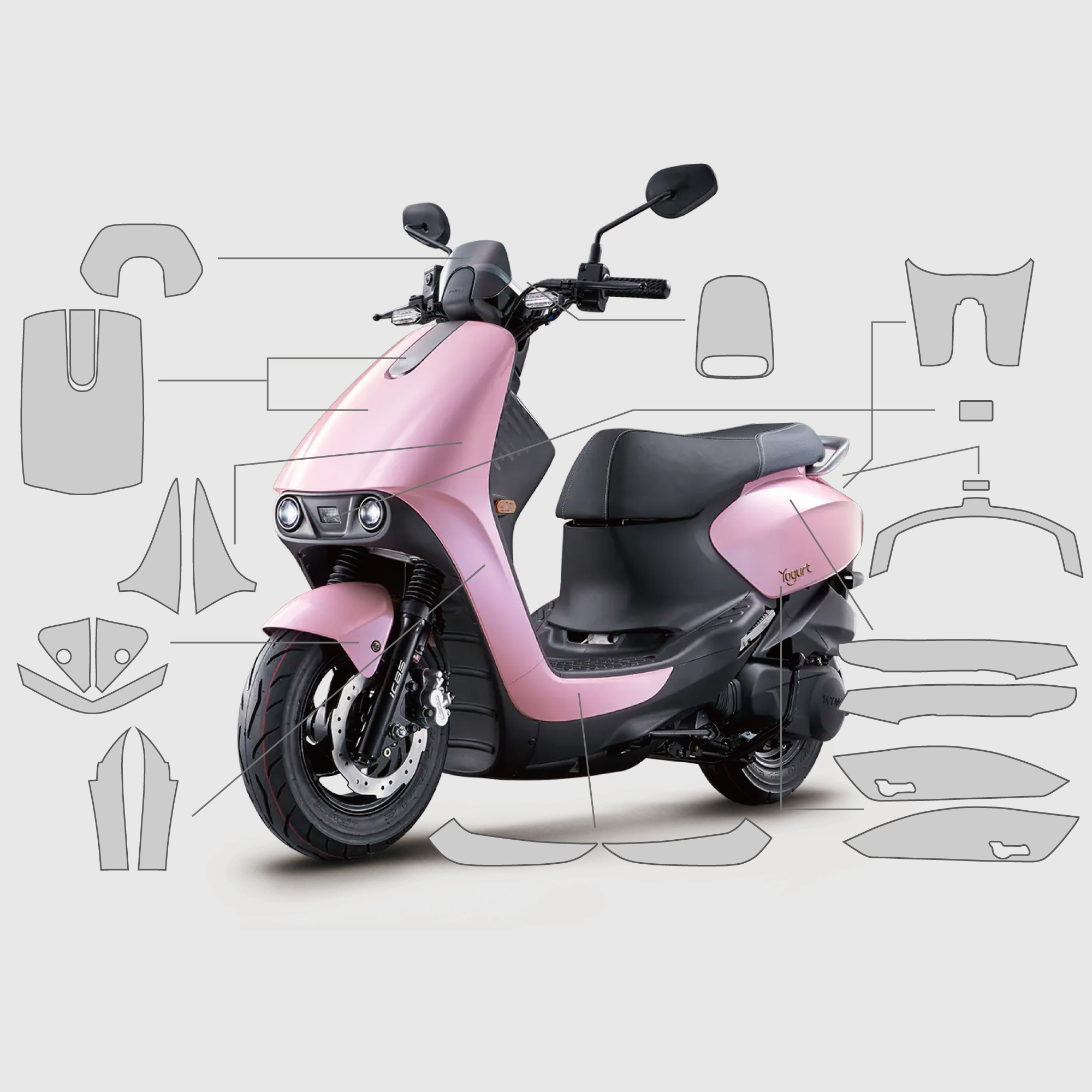 KYＭCO YOGURT 優格125｜3M頂級犀牛皮保護膜